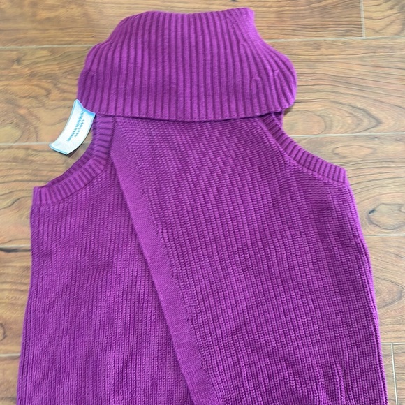 COPY - NWT Banana Republic Fuchsia Turtleneck Knit Sweater Vest Shirt Top - Picture 7 of 9
